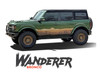2021-2026 Ford Bronco Full Size Upper Side Door Decals WANDERER Stripes Vinyl Graphics Kit (Earthtones)