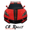 Chevy Corvette C8 RALLY Racing Stripes Bumper to Bumper Hood Roof Trunk Vinyl Graphic Decal Kit for 2020 2021 2022 2023 2024