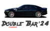 Dodge Charger RECHARGE DOUBLE BAR 24 Hood to Fender Hash Marks Vinyl Graphic Decals Stripe Kit (2024-2026) (MCG-10102)