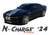 Dodge Charger EV Racing Stripes N-CHARGE R/T Scat Pack Rally Hood Vinyl Graphics Decals (2024-2026) (MCG-10097)