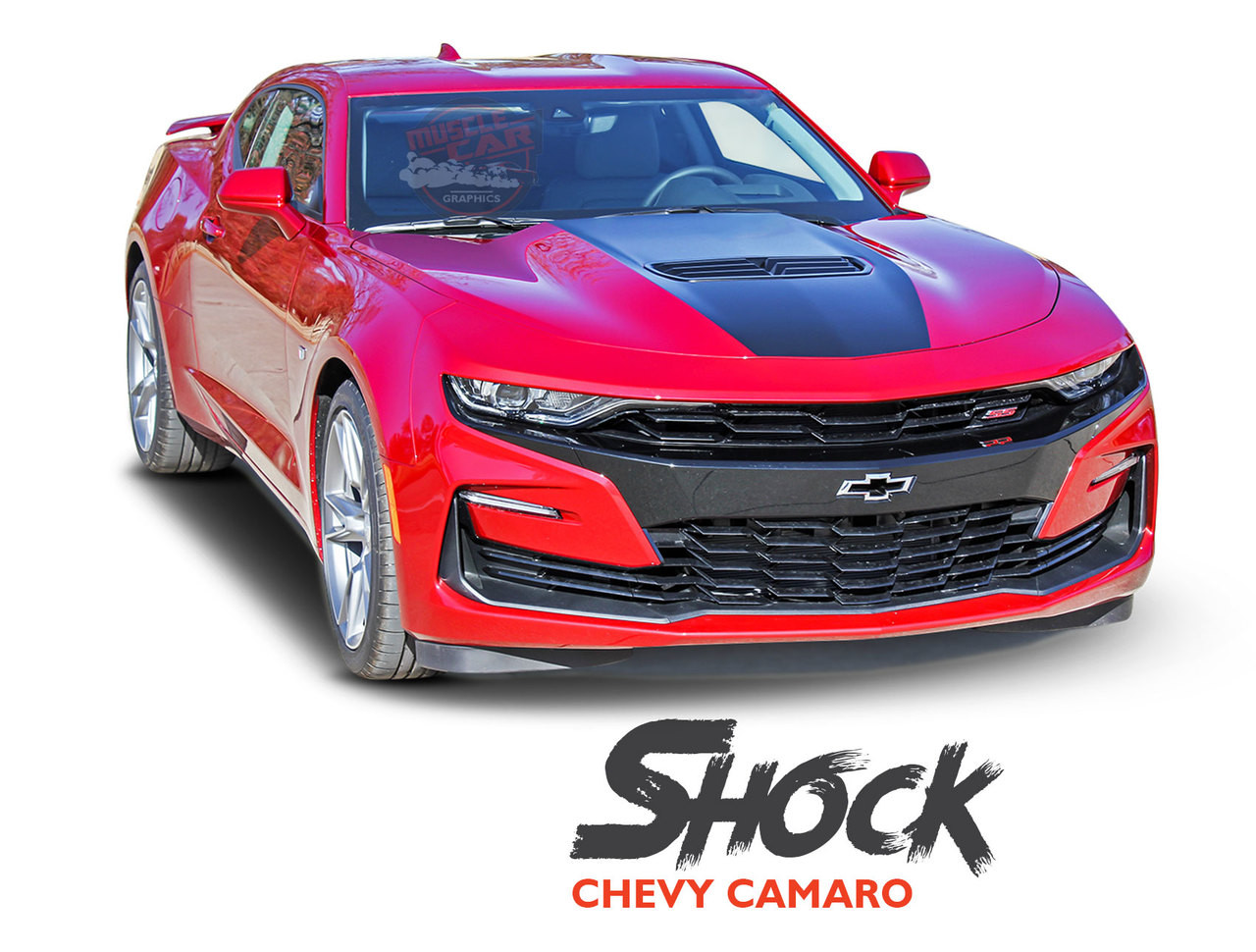 SHOCK, 2019 Camaro Stinger Hood Decal, Camaro Stripes, Vinyl Graphics