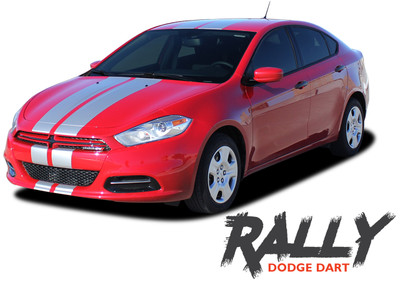 Dodge Dart RALLY Bumper to Bumper 10 inch Rally Racing Stripes Vinyl Graphic Decals for 2013 2014 2015 2016 Dodge Dart RALLY Bumper to Bumper 10 inch Rally Racing Stripes Vinyl Graphic Decals for 2013 2014 2015 2016