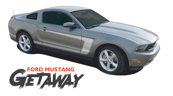 Ford Mustang GETAWAY BOSS C-Stripe Side Door Body Stripse Vinyl Graphics Decals Kit 2010 2011 2012 Models