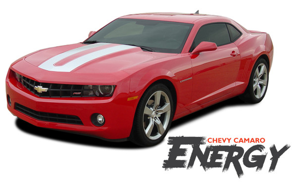 Chevy Camaro ENERGY Hood and Trunk Vinyl Graphic Decal Stripes for 2010 2011 2012 2013 2014 2015 RS LS LT V6 Models