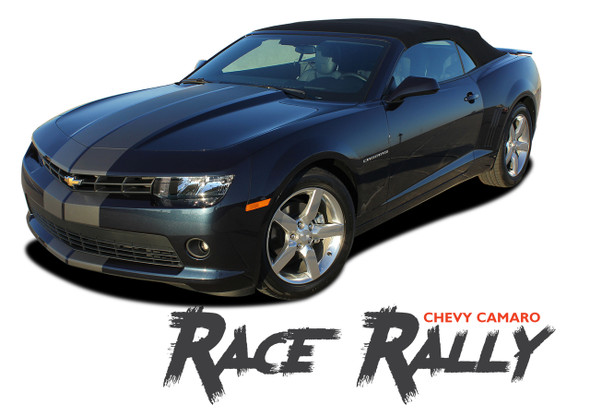 Chevy Camaro RACE RALLY Indy Style Hood Rally Vinyl Graphics Racing Stripes Kit for 2014 2015 All Models
