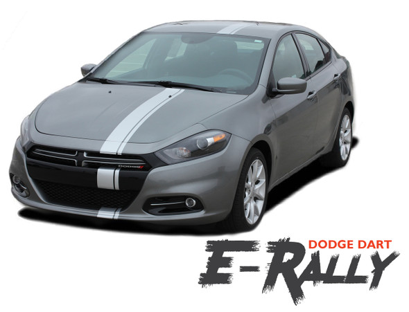 Dodge Dart EURO RALLY Bumper to Bumper Hood Racing Stripes Vinyl Graphic Decals for 2013 2014 2015 2016