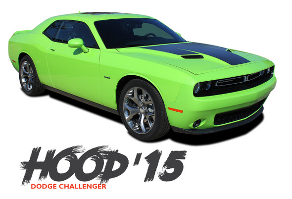 Dodge Challenger HOOD 15 Factory OE Style R/T Vinyl Hood Racing Stripes for 2015 2016 2017 2018 2019 2020 2021 2022