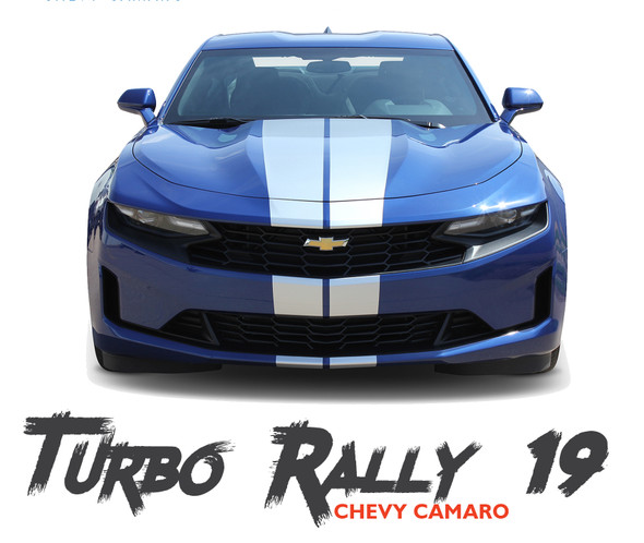 2019 2020 2021 2022 Chevy Camaro Racing Stripes TURBO RALLY 19 Hood Decals Bumper to Bumper Vinyl Graphics Kit