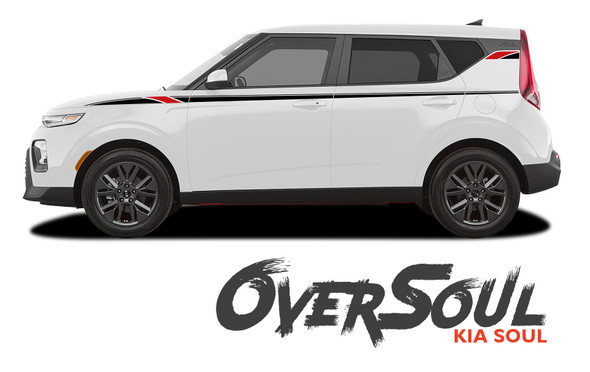 Kia Soul OVERSOUL Upper Body Line Accent Striping Vinyl Graphics Decals Kit for 2020 2021 2022