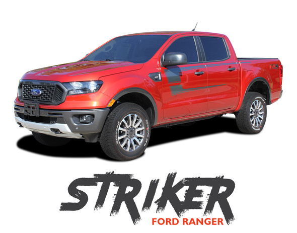 2019 2020 2021 2022 Ford Ranger Upper Body Door Decals STRIKER Stripes Vinyl Graphics Kit 2019 2020 2021 2022