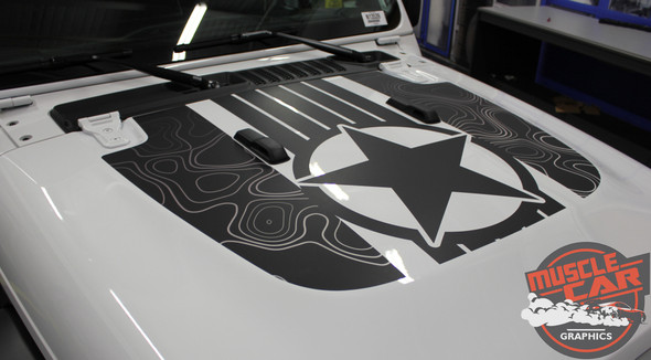 Jeep Gladiator JOURNEY Hood Decal Vinyl Graphics Decal Stripe Kit for 2020-2026 Models