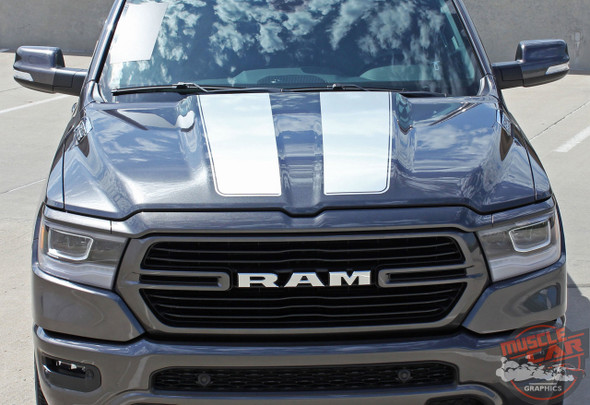 Front View of 2019 Ram 1500 Rally Graphics RAM RALLY Stripes 2019 2020 2021 2022 2023 2024