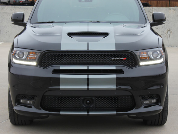 Front ported hood of 2018 Dodge Durango SRT Stripes DURANGO RALLY 2014-2025