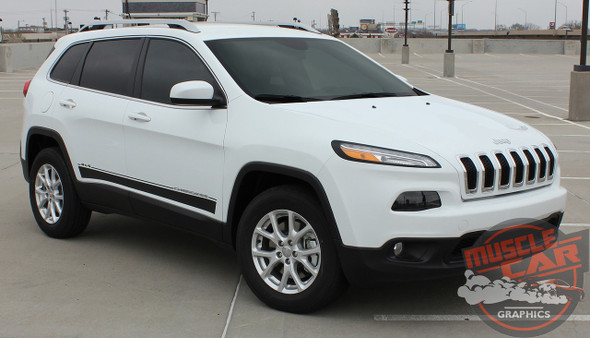 Side View of 2019 Jeep Cherokee Stripes BRAVE 2014-2019 2020 2021 2022 2023 2024