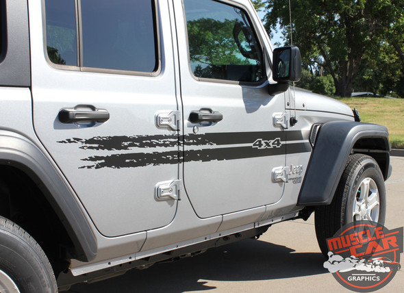 Side View of Jeep Wrangler Decals HAVOC SIDE KIT 2018-2026