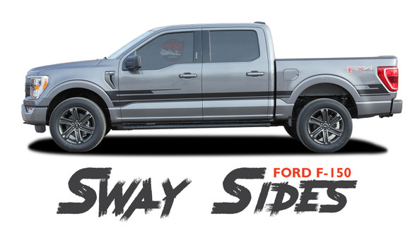 2021-2026 Ford F-150 SWAY XL Body Door Stripes Vinyl Graphic Decals Kit fits 2021-2026