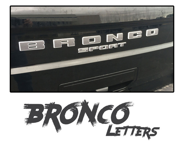 2021-2026 Ford Bronco Sport LETTER DECALS Front Grill and Rear Gate Name Text Decals Stripes Vinyl Graphics