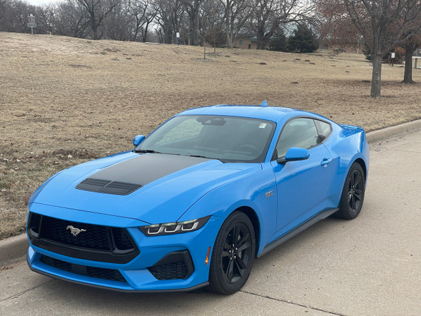 Blue GT with Hood Stripes for Ford Mustang GT/ECO Models VAST HOOD