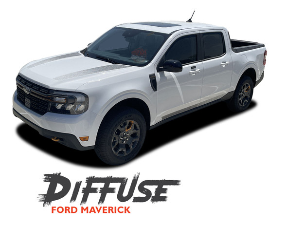 2022-2026 Ford Maverick Hood Decals DIFFUSE Stripes Vinyl Graphics Kit (MCG-9759)