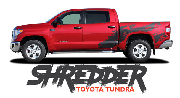 Toyota Tundra SHREDDER Crew Max 5.5 ft Short Bed Vinyl Graphic Striping Decal Kit for 2014 2015 2016 2017 2018 2019 2020 2021