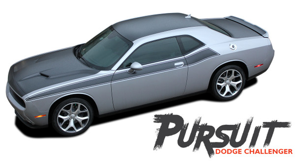 Dodge Challenger PURSUIT Wide Door Vinyl Graphics Side Body T/A 392 Stripes Decals 2011 2012 2013 2014 2015 2016 2017 2018 2019 2020 2021 2022 2023