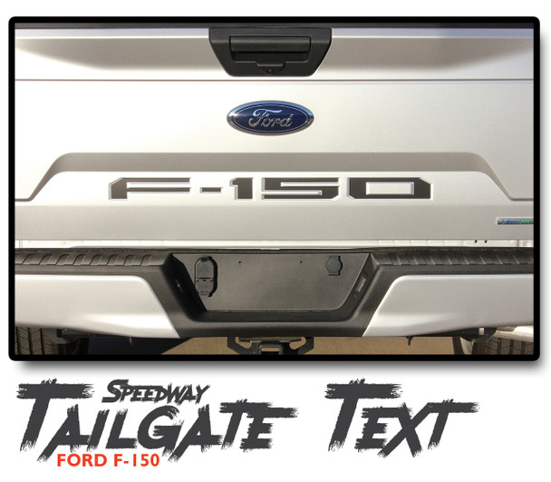 Ford F-150 SPEEDWAY TAILGATE TEXT Rear Stripe Vinyl Graphics Decals Kit 2018 2019 2020
