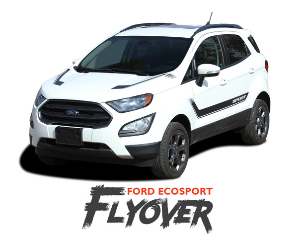 Ford EcoSport Door Stripes and Hood Vinyl Graphics FLYOUT Decal Kit 2013 2014 2015 2016 2017 2018 2019 2020 2021 2022