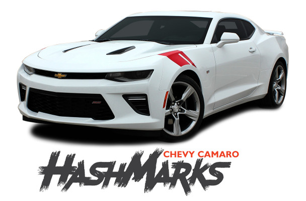 Chevy Camaro HASHMARKS Hood Fender Stripes Hash Slash Vinyl Graphic Decals Stripes 2019 2020 2021 2022 2023