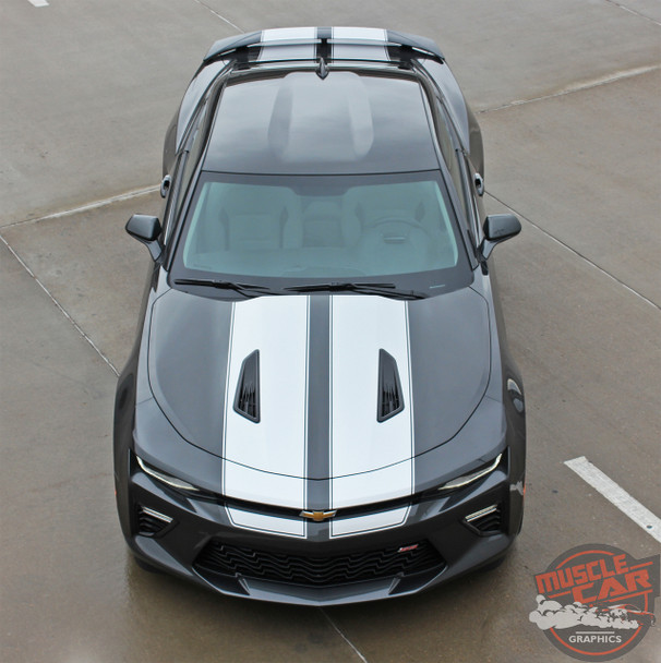 Front Top View of 2016 Camaro Rally Stripes CAM SPORT PIN 2016 2017 2018
