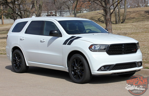 Front View of 2019 Dodge Durango Fender Stripes DOUBLE BAR 2011-2020 2021 2022 2023 2024