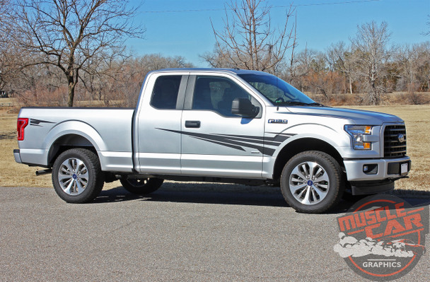Side View of 2018 Ford F150 Graphics Package APOLLO 2015-2019 2020