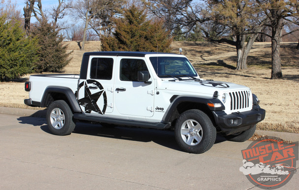 Jeep Gladiator LEGEND Side Body Star Vinyl Graphics Decal Stripe Kit for 2020-2026 Models