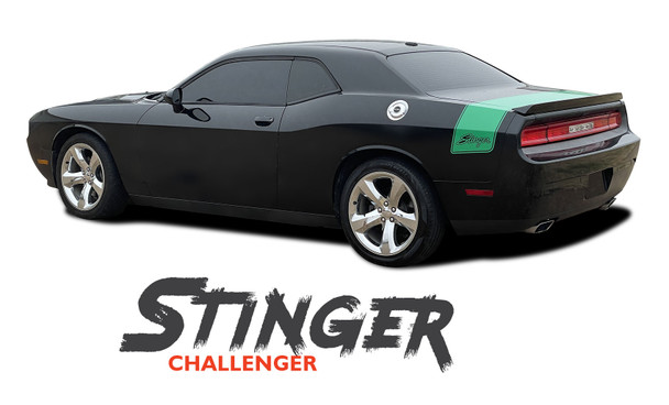 Dodge Challenger SWINGER TAILBAND Scat Pack Rear Quarter Panel Trunk Vinyl Graphic Rally Stripes 2011 2012 2013 2014 2015 2016 2017 2018 2019 2020 2021 2022 2023 (MCG-8648)