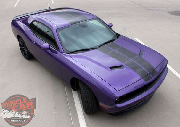 View of 2023 Dodge Challenger Strobe Stripes PULSE RALLY 2008-2023 View of 2023 Dodge Challenger Strobe Stripes PULSE RALLY 2008-2023