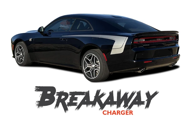Dodge Charger BREAKAWAY R/T Side Body Door Stripes Vinyl Graphics Decals (2024-2026) (MCG-10622)