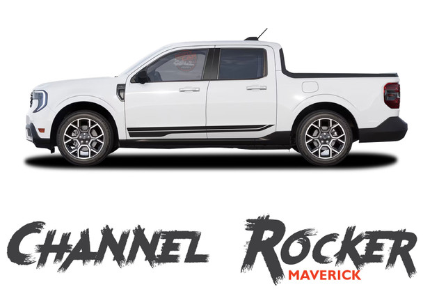 Ford Maverick Rocker Side Door Decals CHANNEL ROCKERS Stripes Vinyl Graphics Kit (MCG-10647)