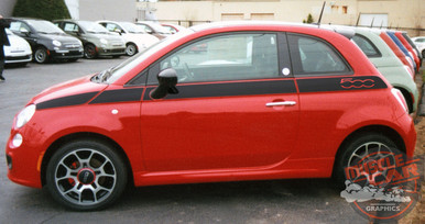 Fiat 500 Racing Stripes Fiat 500 SE5 2012-2017 2018 2019