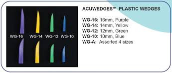 Acuwedges Disposable Plastic Wedges Assorted 100pk (Plasdent) - Pricenex