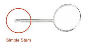 Nivo Mouth Mirror Simple Stem Plain Surface #5 12pk