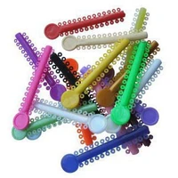 Orthodontic Ligature Ties, Peach-Red (22), Bag of 1040.