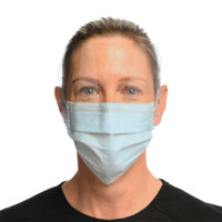 Ultra No-Fog Mask With Splash Shield Blue 25/Bx (Crosstex)