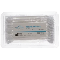 Plastic Disposable Mirrors White 60/pk (Vista)
