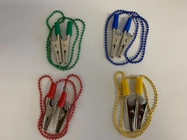 Bib Chain with Color Coated Chain & Color Plastic Ring, Yellow Each (HB)