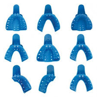 Disposable Impression Trays #10 Anterior Lower Perforated Plastic 12pk