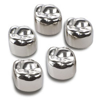 Pediatric Crown, DUR7 Primary Molar Crown, Stainless Steel, Refill, Package of 5.