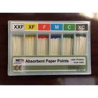 Paper Point Absorbent Color Coded Bulk XX-Fine 200pk (Meta)