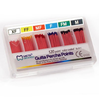 Gutta Percha Fine-Fine, Color-coded, Box of 120.