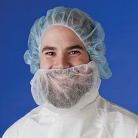 Nivo Polyethylene Beard Cover White 100pk