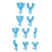 Nivo Disposable Impression Trays #4, Medium Lower Perforated Full-Arch Plastic, Bag of 12.