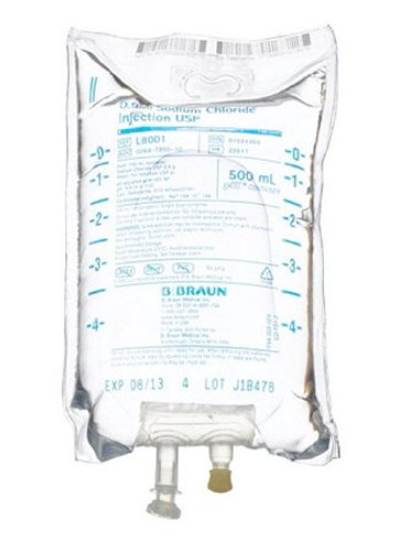 Sodium Chloride 0.9% Intravenous IV Solution 500ml Bags EACH (Braun)